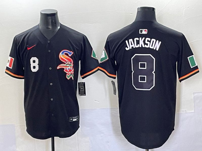 Men 2025 Chicago White Sox #8 Jackson Black Game Nike MLB Jersey style 7032